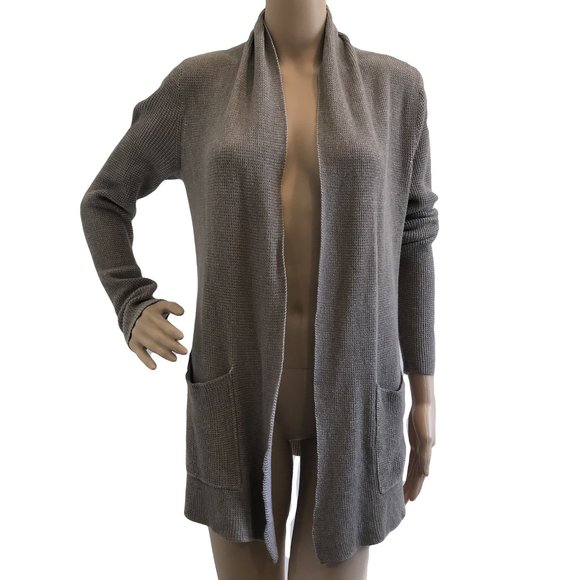 Margaret O'Leary Sweaters - MARGARET O'LEARY Beige Open Cardigan Sweater M
